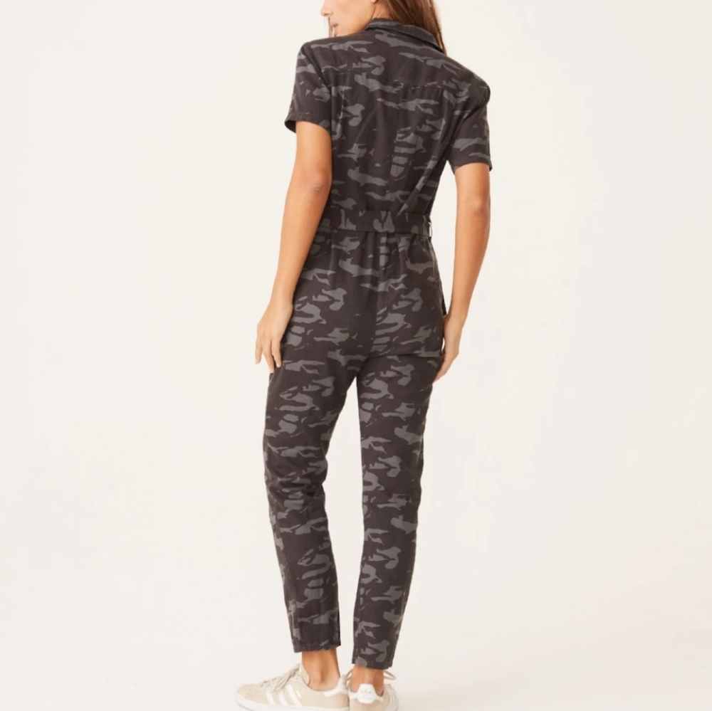 NWT Monrow Camo Jumpsuit belted $298 - Picture 7 of 10